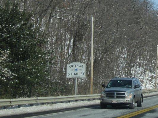 Entering South Hadley, MA