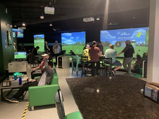 Indoor golf corporate outings and birthday parties.