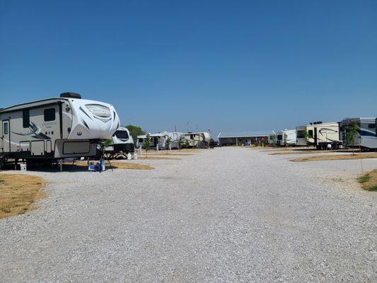 Wide gravel interior roads