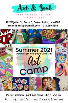 Summer 2021 Day Camp Art Workshops