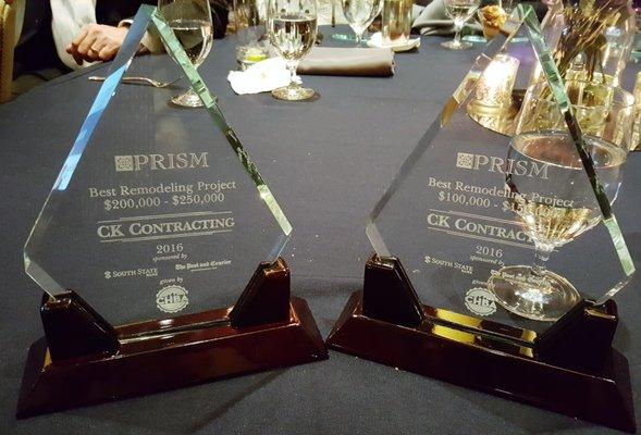 CK Contracting recognized at Charleston Home Builders Prism Awards