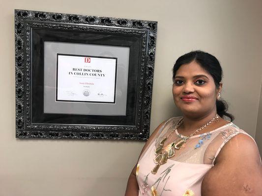 Dr. Swati Ellendula named 2018 Best Psychiatrist in Collin County by D Magazine.