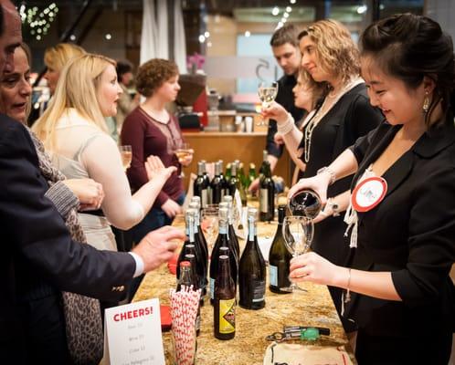 We used the coffee bar to serve wine and beer--perfect!