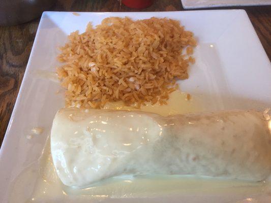 Chicken burrito yummy!!