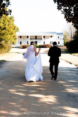 The entrance to "The Manor" is lined with gorgeous magnolia trees - the perfect backdrop for any occasion. Rent the house, get the photo-op.