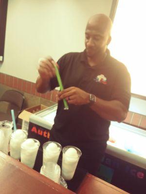 Reeses- our frozen cocktail bartender! @Vystar