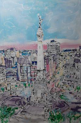 Monument Circle, Indianapolis by Romaguera #CVArt