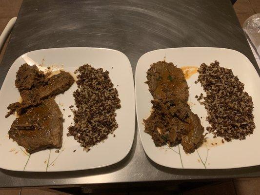 Cola Braised Pot Roast with Brown Rice and Quinoa Pilaf for Two