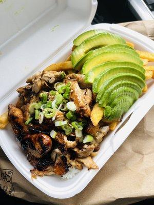 Chicken Teriyaki Bowl with French Fries & Avocado