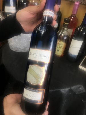 Sorry for the blurry photo but they were sampling this moscato sooo good