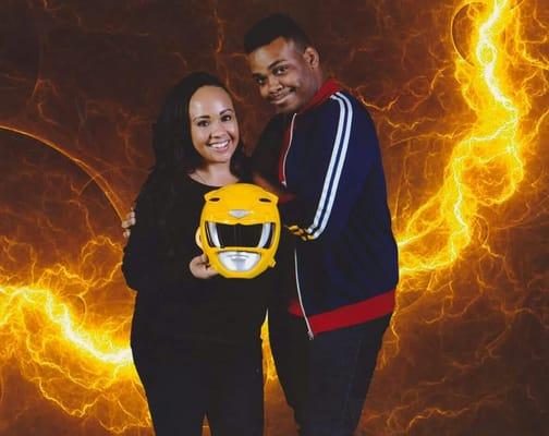 Official Comicon photo with Karan Ashley aka "Aisha, The Yellow Ranger". She was such a sweetheart!  :)