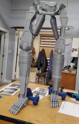 Full Scale 3D  Printed Terminator being Built