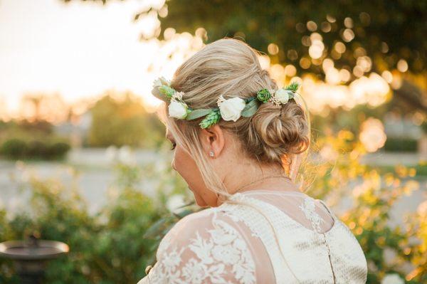 Updo on the bride