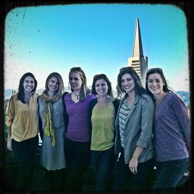 College girls reunion in SF during Fleet Week!