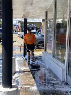 Soft wash Concrete Cleaning