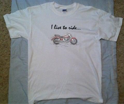 I Live To Ride t shirt. Visit DiannaStudio for more styles.