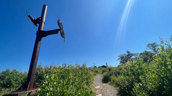 Old ski lift parts