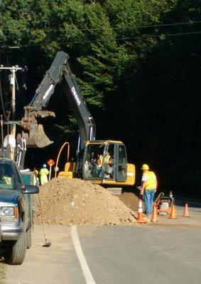 Pipe work in roads