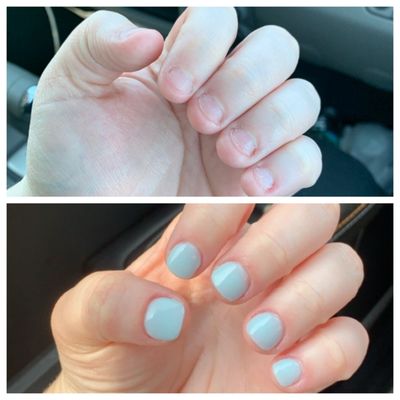 SNS helped my nails grow. Fiona is my girl who always knows how to handle my small fingernails when I bite them.