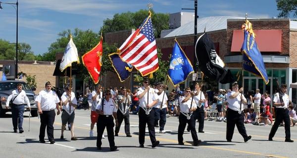 Morton Grove's American Legion Post 134 in the Parade