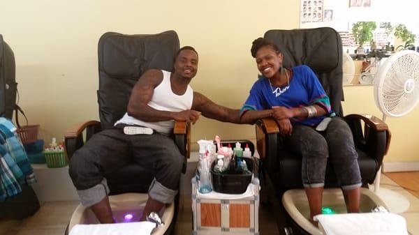 Me & Babe getting pedicures