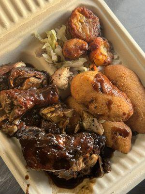 Festival and jerk chicken