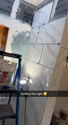 New tile shower was a jacuzzi