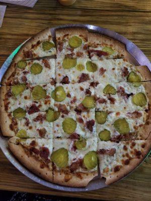 Bacon pickle pizza