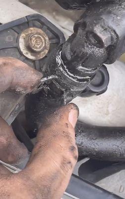 Broke ass power steering pump