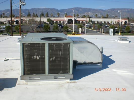 Commercial Building AC Unit Installed