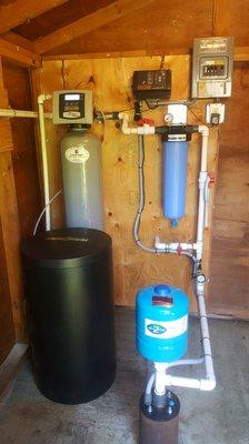 Pre-filter and water softener