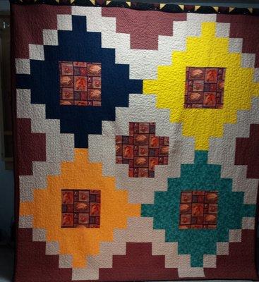 This is the reverse side of the southwestern cowboy quilt.