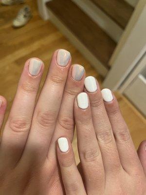 Chrome gel manicures