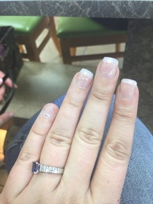 White ring is NOT what my natural nail looked like before walking in