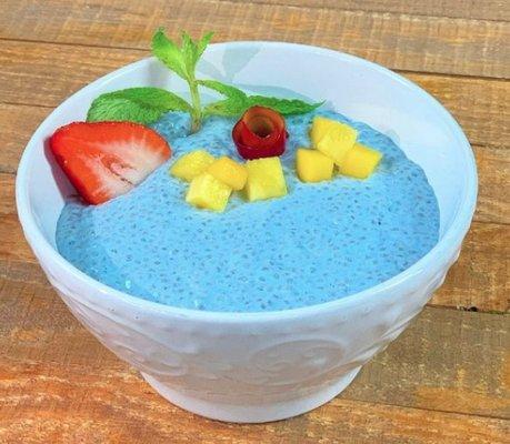 Blue Majik Chia Pudding.