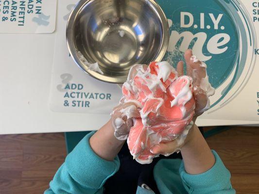 Love the butter slime for the little kids!