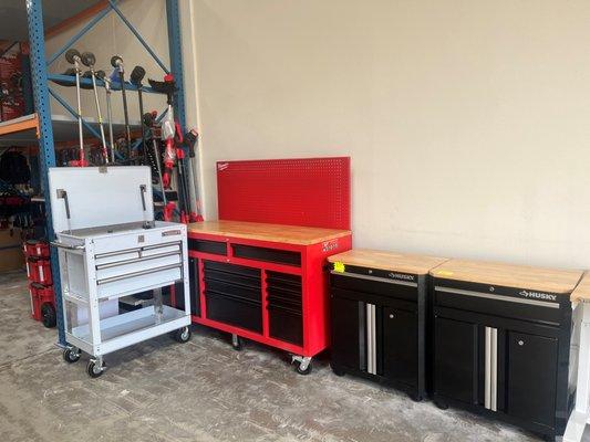 Tool boxes & Work benches