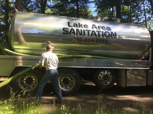 Lake Area Sanitation provides services in the Rice Lake Area. Call 715-234-8576 today!