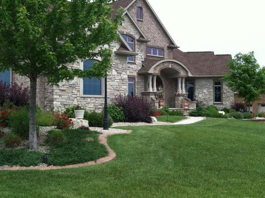 paver edging, plantings, and lawn--gorgeous