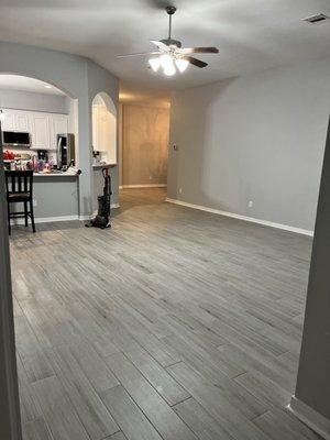 Family room floors after