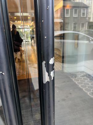 SKL Glass door handle chipping just over a year after installation.