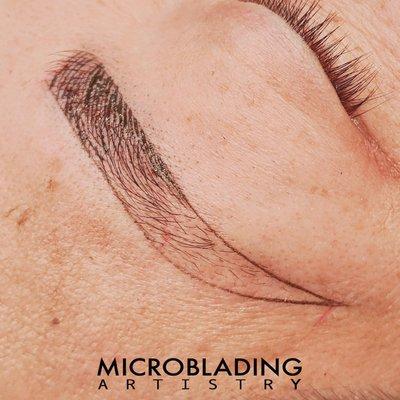 Microblading - first pass (during treatment)