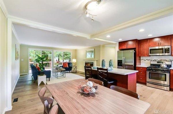 Dining Room + Kitchen + Living Room