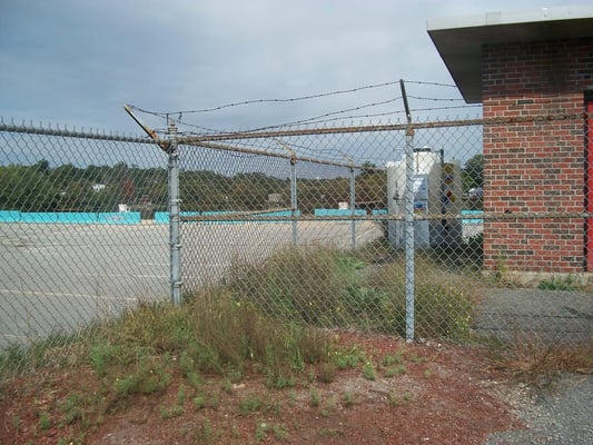 Chain link fenced off in September