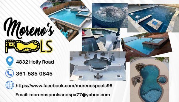 This is a sample of some of our pools on our Card.  Give us a call we will be happy to give you a quote.