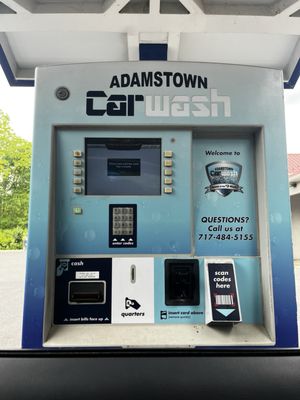 Automatic wash payment machine.