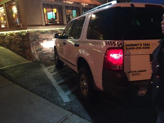 May 3 2016 at 8:13 PM, car was park at a handicapped parking spot. Bad Driver!