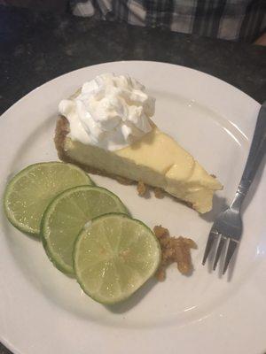 Key lime pie was very good.