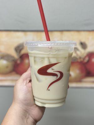 Fall Flavors are here!!! Try the Apple Pie Chai! I get mine iced for now. It's so fresh and applelicious.