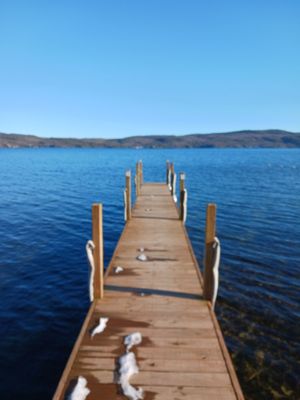 One of many piers onto the lake.